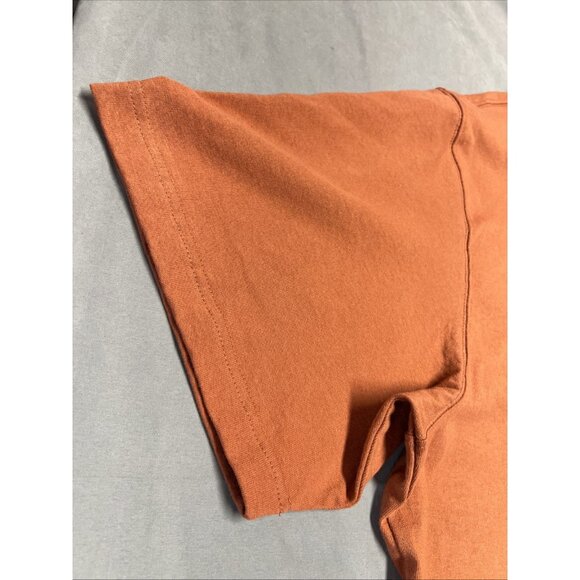 Carhartt Loose Fit Pocketed Tee 1/4 Button Men's Size 2XL Orange Cotton Shrt Slv - Picture 4 of 16